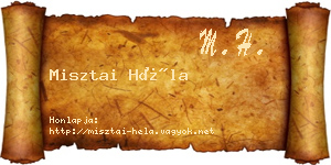 Misztai Héla névjegykártya